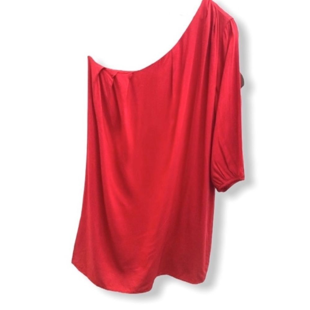 Audrey 3+1 One Shoulder Red Dress‎